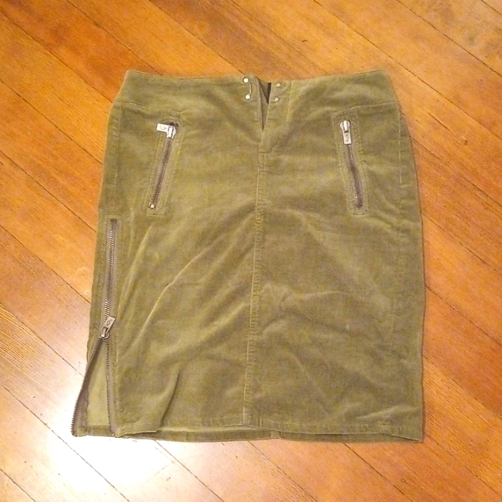 Diesel olive green courderoy skirt